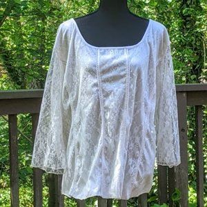 Cato Woman- Ivory Lace Top 26/28